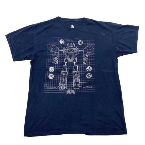 Power Rangers Robot Graphic Tee Thrifted Vintage Style Size M - Picture 1 of 9